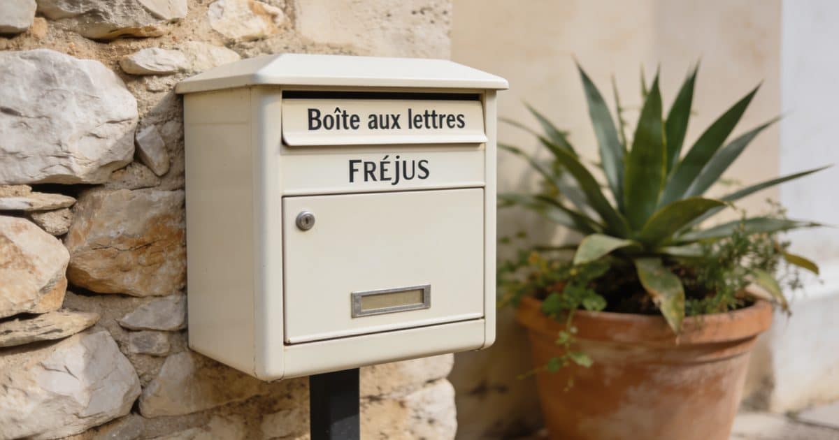 Boîte aux lettres avec le code postal de Fréjus