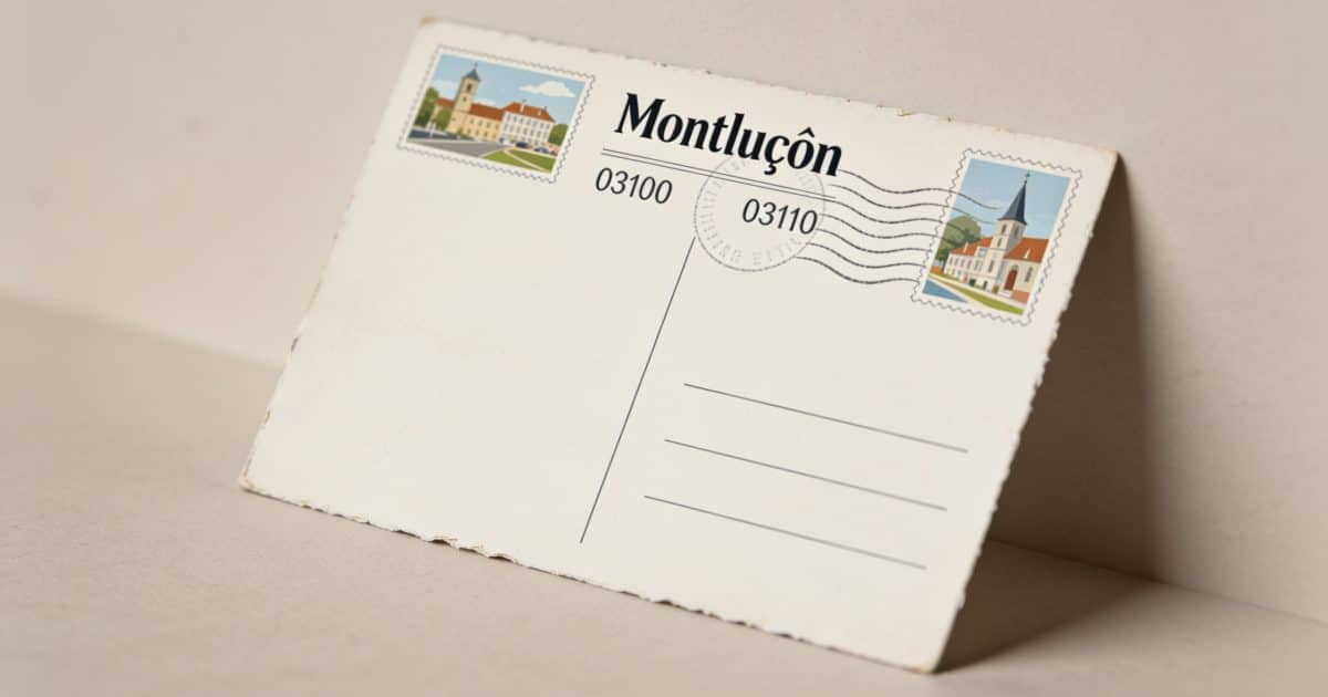 Une carte de Montluçon montrant les codes postaux.